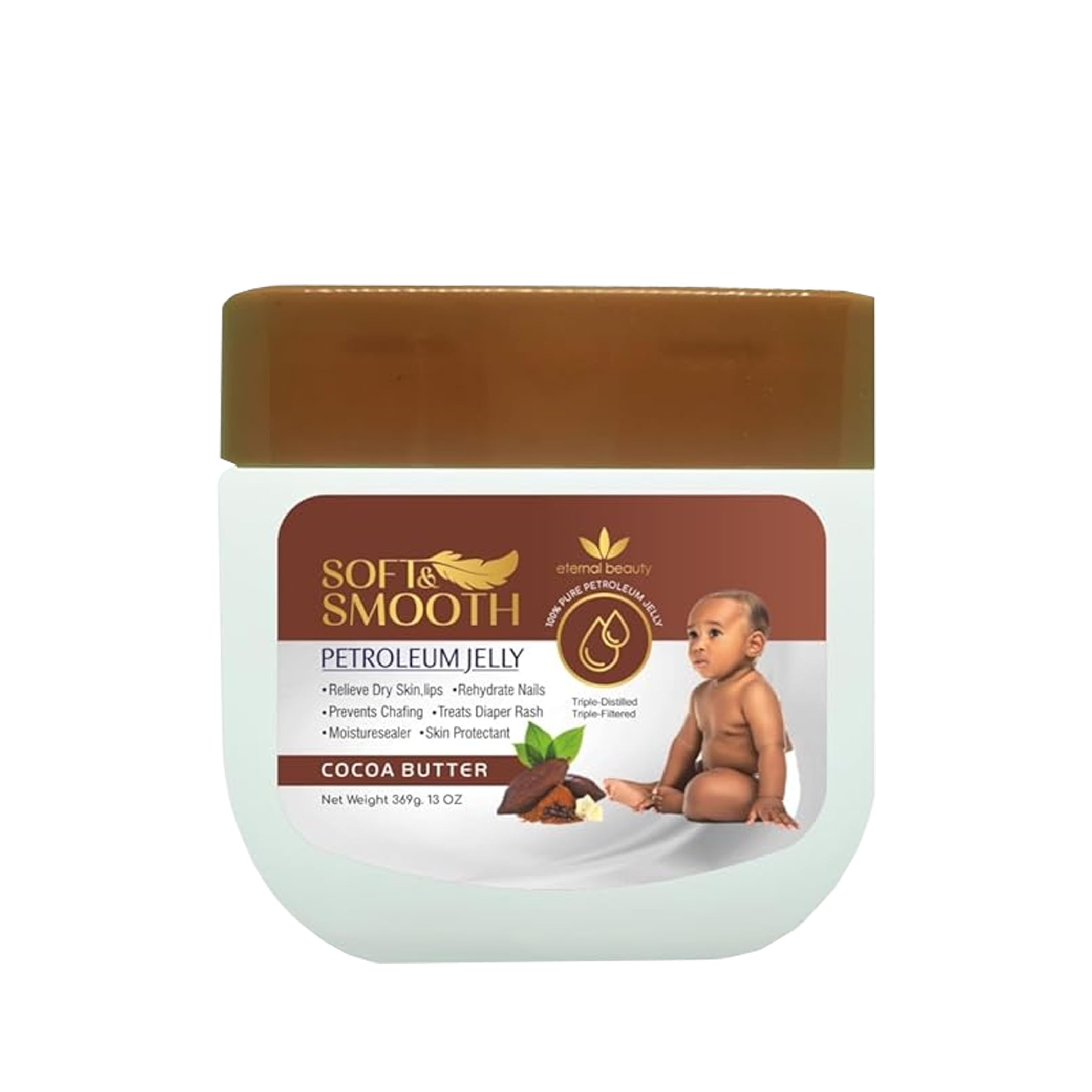 Eternal Beauty Petroleum Jelly for Baby, Soft & Smooth, 369g, Natural, Moisturising, All Skin Types (Cocoa Butter)