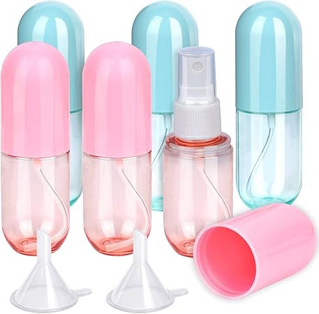 Amazon Teenitor スプレーボトル 詰替ボトル 40ml 携帯用スプレー容器 プラスチック製 アルコール対応 スプレーボトル 漏れない 二重蓋 小分けボトル 6本 霧吹き 詰め替え用 漏斗付き Teenitor アトマイザー 通販