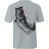 Palmyth Mens Fishing Shirts UPF 50+ Sun Protection Short Sleeve UV T-Shirts Breathable Quick-Dry