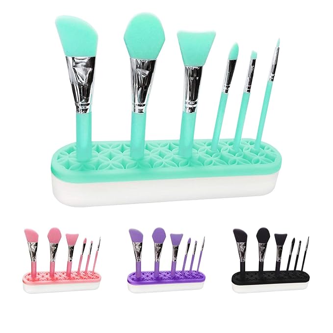 Greest Portable Silicone Makeup Brush Holder, Flexible