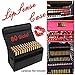 YOUSHARES 80 Slot Lip Gloss Organizer – Large Capacity Lipstick Holder for LipSense, EyeSense & Other Similar Tubes of SeneGence (Black)