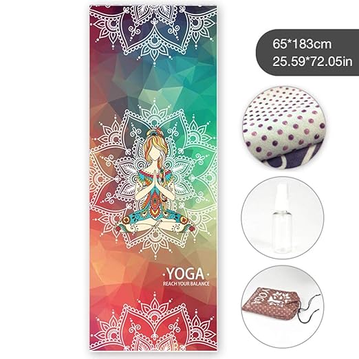 EZIZB Toalla de yoga, microfibra antideslizante Toalla de ...