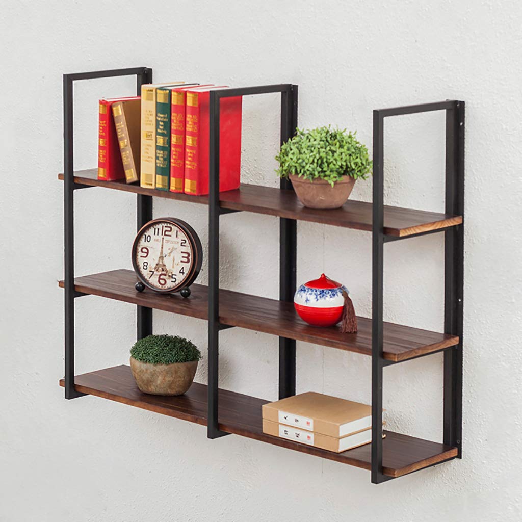 . HJIA Schweberegale Retro Industrie Wind Schmiedeeisen Bücherregal