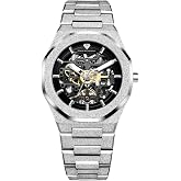 PIERRE RICHARDSON PR5721 Men&rsquo;s Skeleton Watch, Silver Stainless Steel, Automatic, 41mm, Sapphire, 5ATM