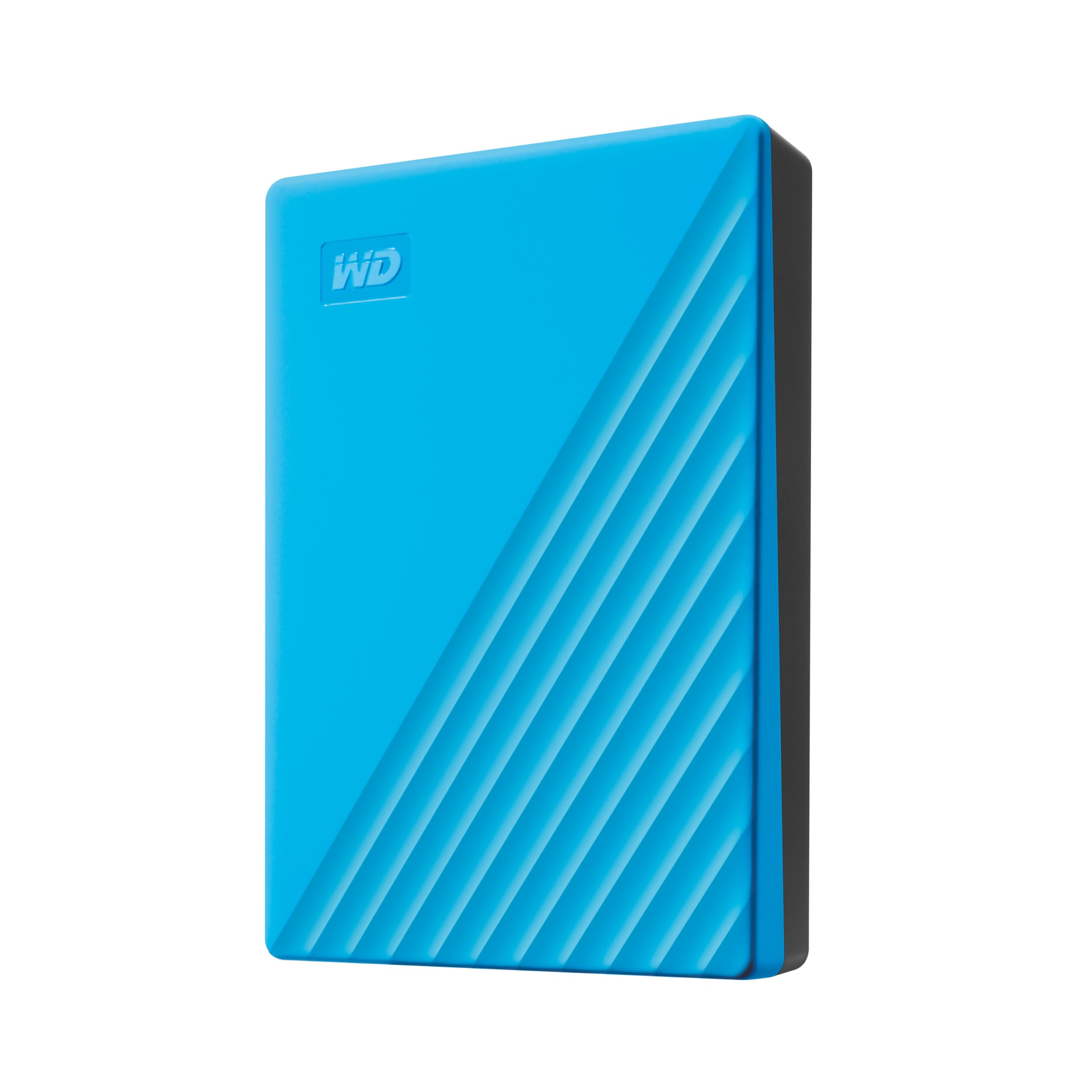 WD My Passport externe Festplatte 6 TB (mobiler Speicher, schlankes Design, herunterladbare Software, automatische Backups, Passwortschutz) Blau - auch kompatibel mit PC, Xbox und PS4