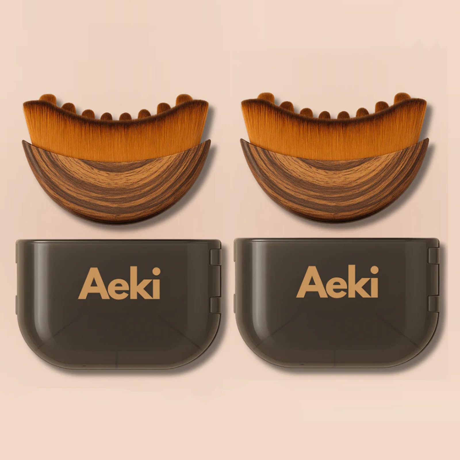 Photo 1 of Aeki Lymphatic Contour Face Brush - Reduces Puffiness & Restores Definition, Aeki Lymphatic Face Brush, 100% Gentle & Soft on Skin | Naturally Sculpted Look,Aekii Facial Brush (2 Set)
