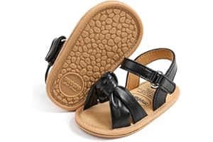 Bellocasa Infant Baby Girls Sandals Summer Open Toe Wedding Princess Dress Shoe Soft Sole Baby Shoes for Newborn Girl