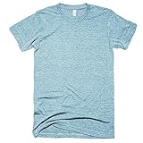 American Apparel Unisex Tri-blend Short Sleeve Track T-Shirt (L) (Athletic Blue)