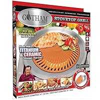 Gotham Steel Smokeless Stovetop Nonstick Healthy Indoor Kitchen Korean BBQ Grill with Drip Tray, Ceramic Copper Coated…