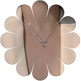 Erimberate Bohemian Crystal Wing Choker Necklace Silver Cz Angel Wing Pendant Necklace Teardrop Moonstone Collar Necklace Minimalist Rhinestone Wing Necklace Jewelry for Women Gifts