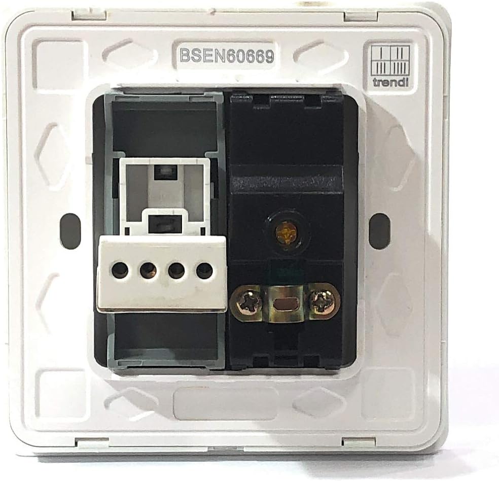 Trendi Artistic Modern Glossy Tactile TV Co-axial Socket + Telephone Socket White ART-TLP+TVWH - Image 4