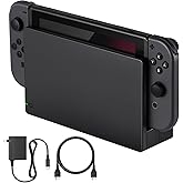 TV Dock Station for Switch - 3 in 1 Replacement TV Base Docking Station Set with Upgraded IC Module, Charger, HDMI Cable - Not for Switch 2