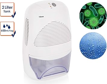 Elektrischer Luftentfeuchter Mit 2 Liter Tank Entzieht 600ml Pro