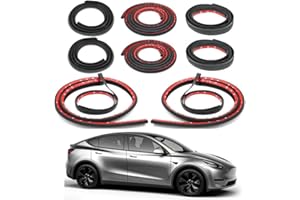 Car Weather Stripping for Tesla Model Y 2020-2024, Full-Body Rubber Seals Soundproof Seal Wind Noise Reduction Strip Sound Pr