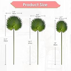 DILATATA Pu Foam Green Artificial Palm Leaves Faux