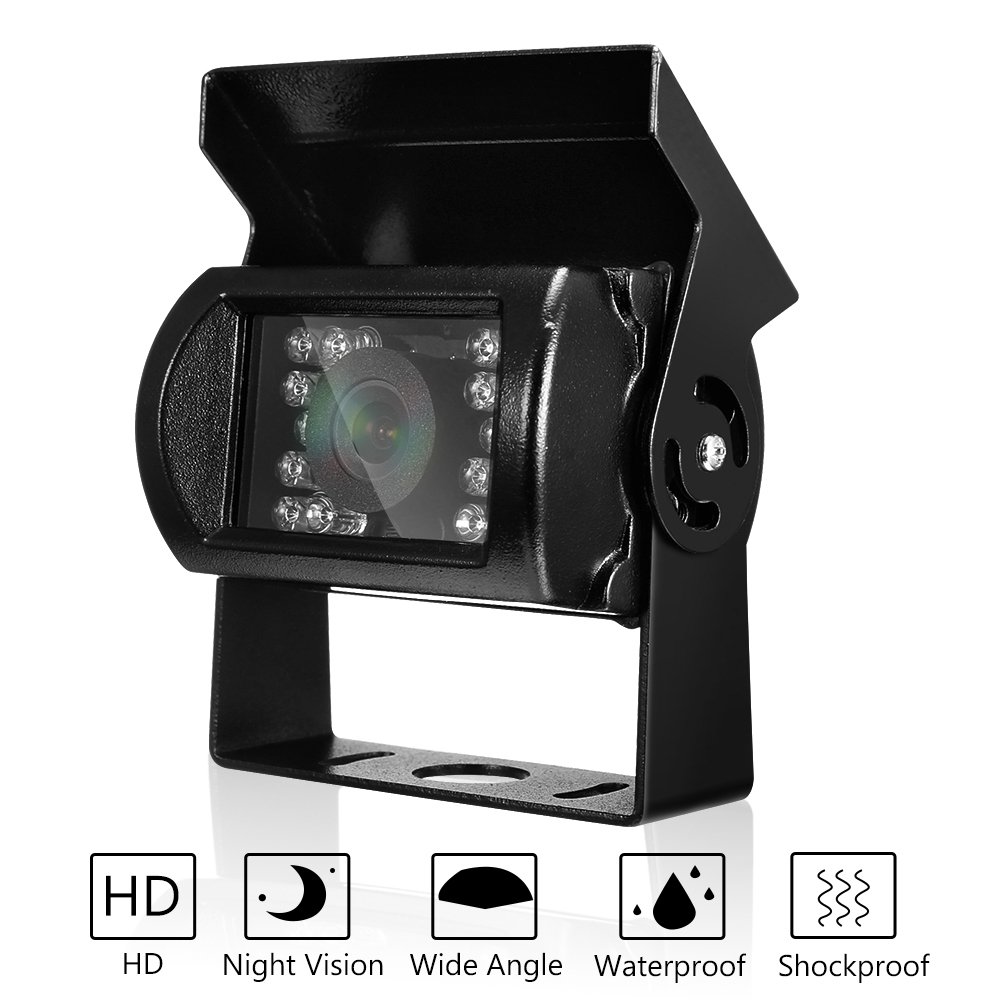 COOCHEER Backup Camera HD Rear View Reverse Backup Parking Camera CMOS IP68 Rating Waterproof Camera with 18 Night Vision,Parking Assistance System for Cars Bus Trucks