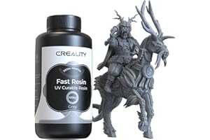 Creality 3D Printer Resin 1kg(2.2lbs) for Halot-Mage PRO, 3D Resin Designed for 170mm/h High-Speed LCD 3D Printing, 405nm UV-Curing Fast Resin, High Precision, Fast Curing, Low Shrinkage Grey