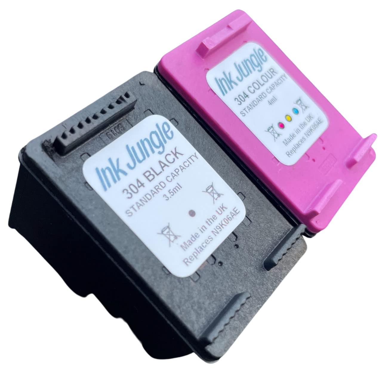 Ink Jungle Refilled 304 Black & Colour Ink Cartridge For HP DeskJet 2630 Printer Replaces HP 304 Black & Colour Ink Cartridges