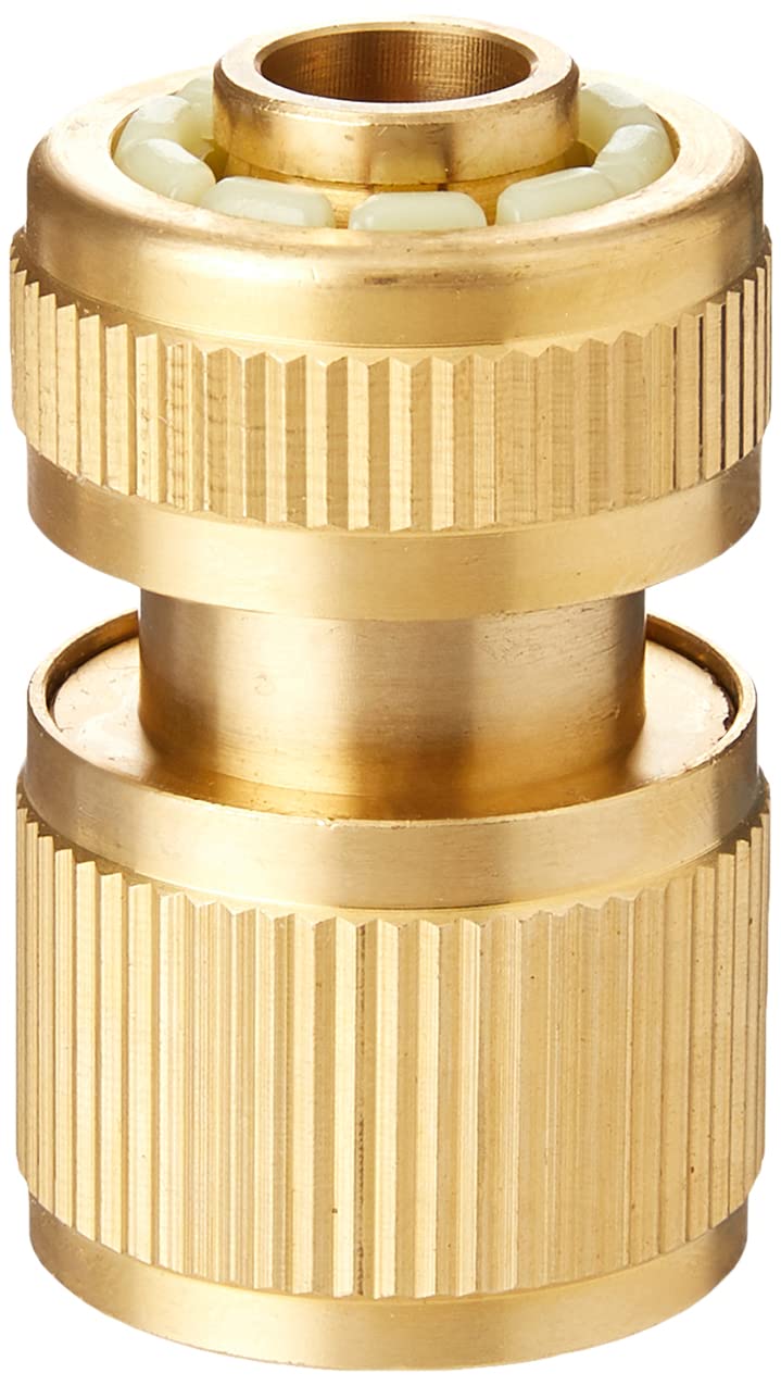 Silverline 196506 Quick Connector Auto Stop Brass 1/2" Female, Gold