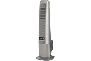 Lasko Outdoor Living Oscillating Tower Fan, for Decks, Patios and Porches, 10 Foot Power Cord, 4 Refreshing Speeds, 42", Beige, YF202