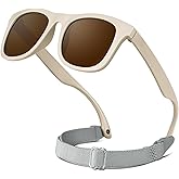 RIVBOS Baby Sunglasses Boys&Girls with Strap UV400 Polarized Flexible for Toddler,Infant and Newborn(0-24month) RBK0231