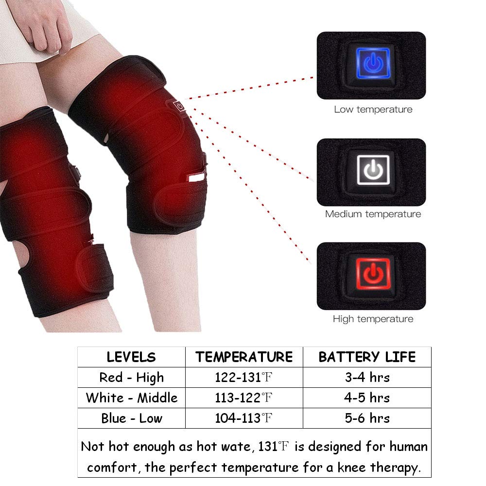 Battery Heated Knee Brace Wrap AWOEZ Rechargeable Lithium Electric