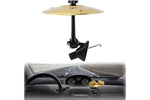 GENERIC Car Crash Cymbal Air Vent, Mini Drum Cymbal For Music Lovers, Easy Clip-On Cymbal For All Types Of Vehicles (Gold)