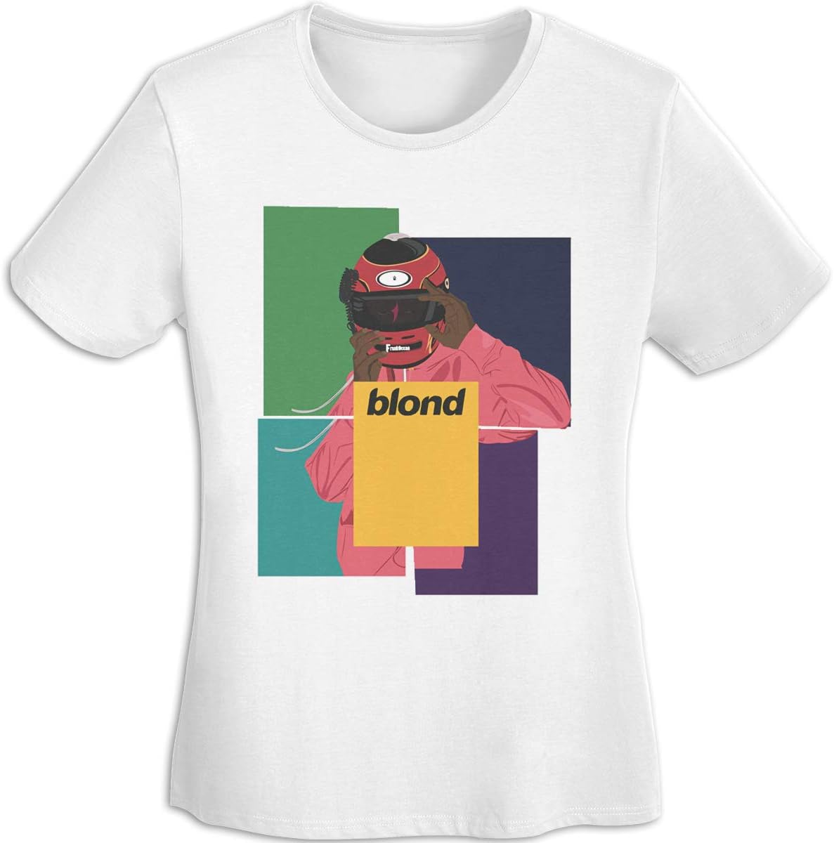 Blond Frank Ocean Womans Summer Fashion Classic Ladies Short-Sleeved T-Shirt Black