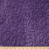 Shannon Fabrics Shannon Minky Embossed Vine Cuddle Fabric by The Yard, Violet