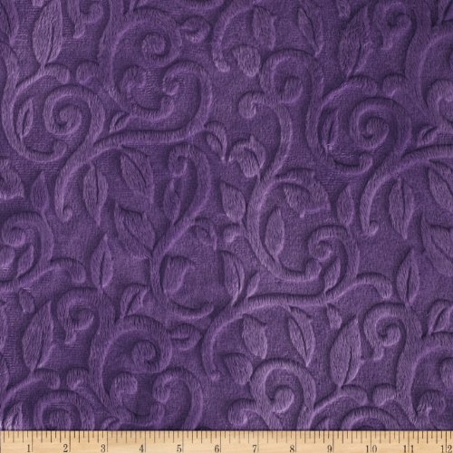 Shannon Fabrics Shannon Minky Embossed Vine Cuddle Fabric by The Yard, Violet