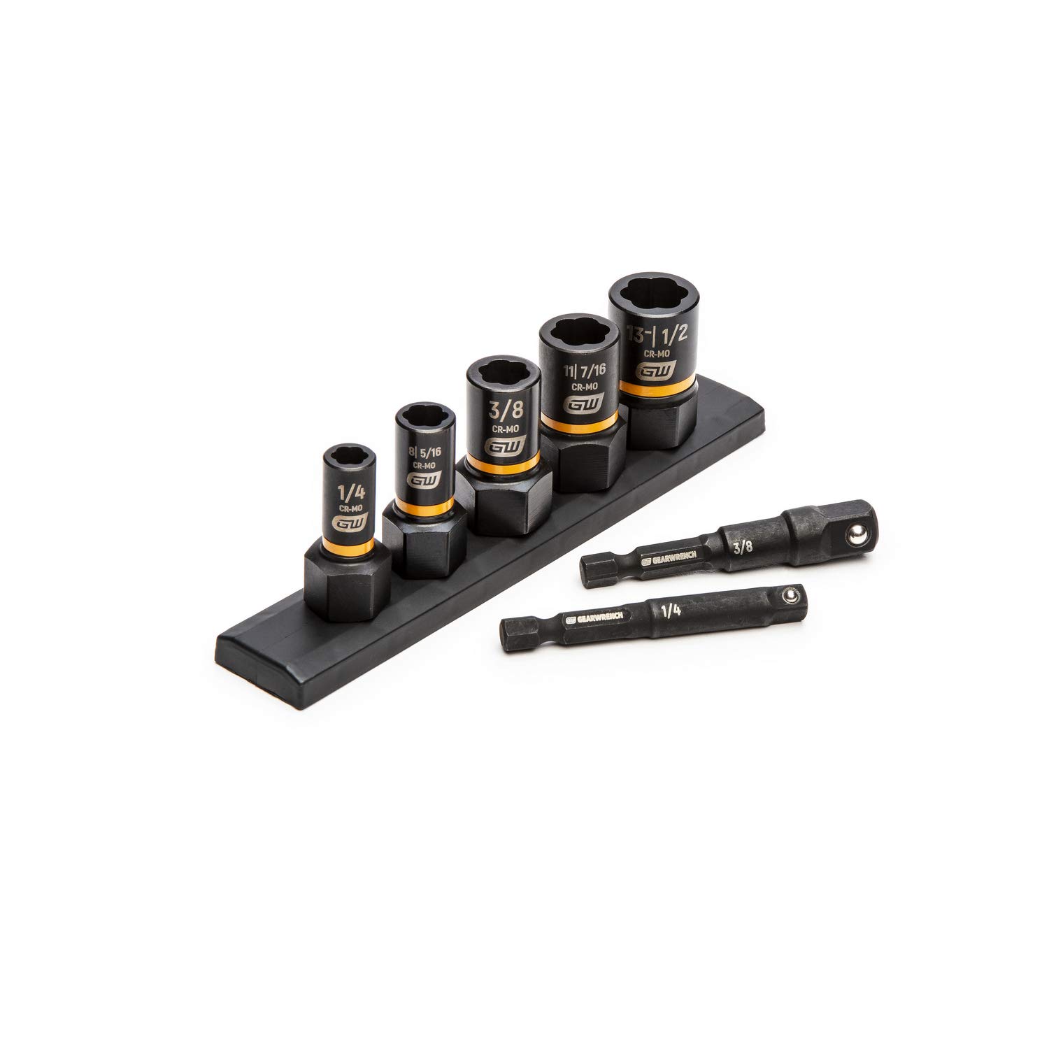 GEARWRENCH 7 Pc. 1/4 and 3/8" Drive SAE Bolt Biter Extraction Socket Set - 83911