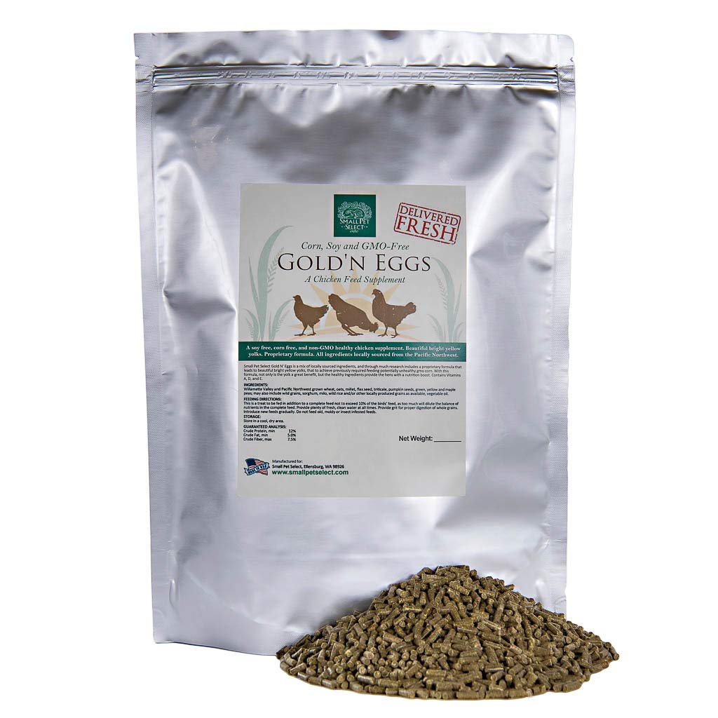 Small Pet Select - Gold N Eggs, Chicken Treat, Brighten Egg Yolks, Non GMO, Soy & Corn Free, Pacific Northwest Ingredients