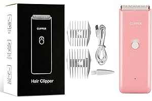 Tileon Dog Clippers,Quiet Washable USB Rechargeable Cordless Dog Grooming Kit,Electric Pets Hair Trimmers Shaver Shears for Dogs and Cats Pink
