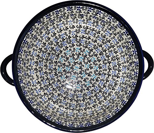 Click Here to See More Images Polish Pottery Large Round Baker with handles - Eva's Collection Martina