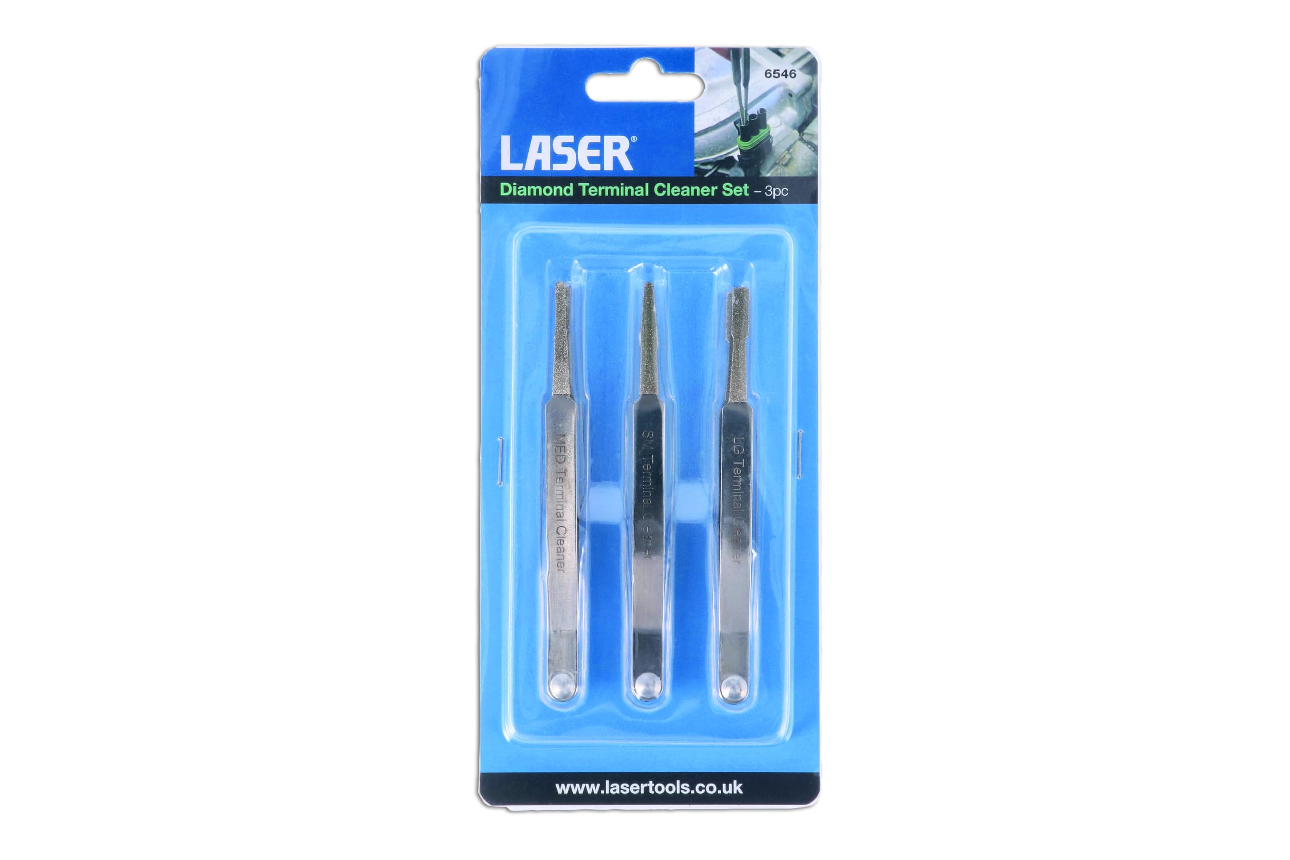 Laser 6546 Diamond Terminal Cleaner Set 3pc
