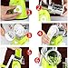 Ogori Vegetable Mandoline Chopper, 3-Blades Manual Vegetable Slicer,Efficient and Fast Vegetable Fruit Cutter Cheese Shredder, Speedy Rotary Drum Grater Slicer with Strong-Hold Suction Cup(Green)