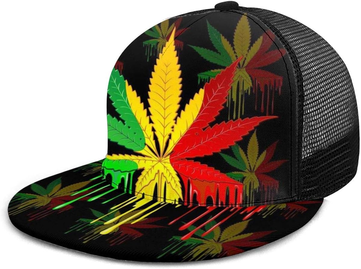 Gorra de béisbol Reggae Rasta Marijuana Leaf Weed Unisex 3D ...