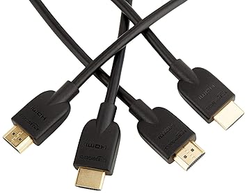 AmazonBasics High-Speed HDMI Cable, 6 Feet (2-Pack),Black