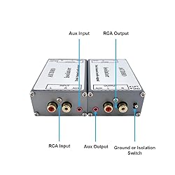 FMUSER RCA Audio Ground Loop Isolator, Hum Noise