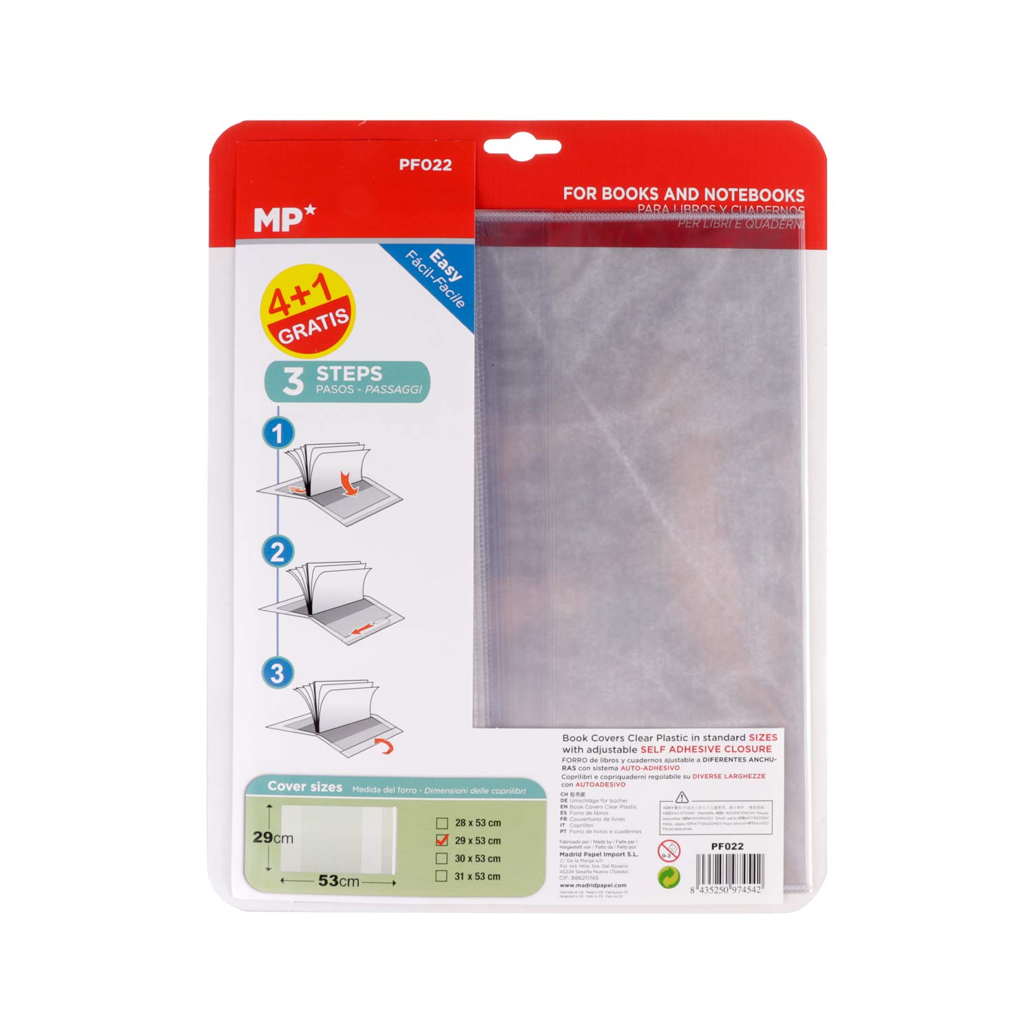 MP PF022 – Pack of 5 Covers, 29 x 53 cm