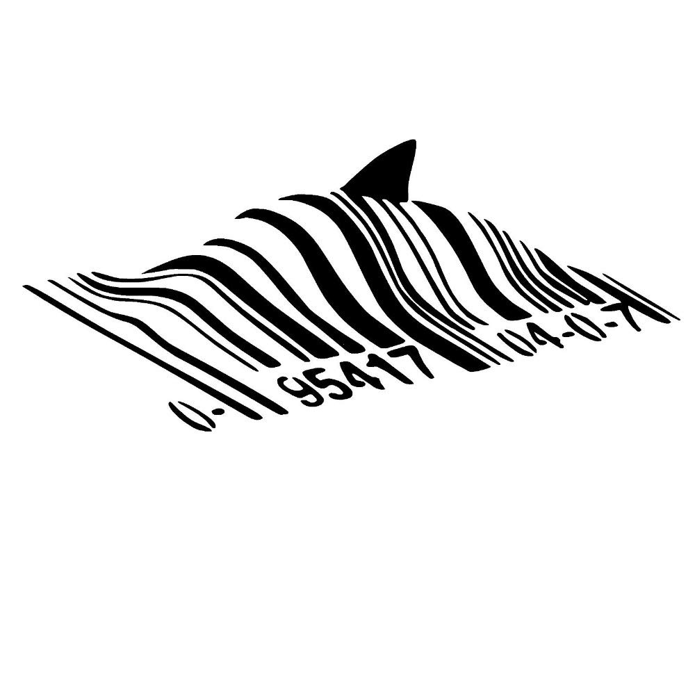 Wall Stickers, Wall Decals, Wall Posters, Wallpapers, Wall Tattoos, Wall Art, Vinyl, PVC,Barcode Shark Street Art Graffiti Style Art Shark Design Home Street Decoration 127x57 cm