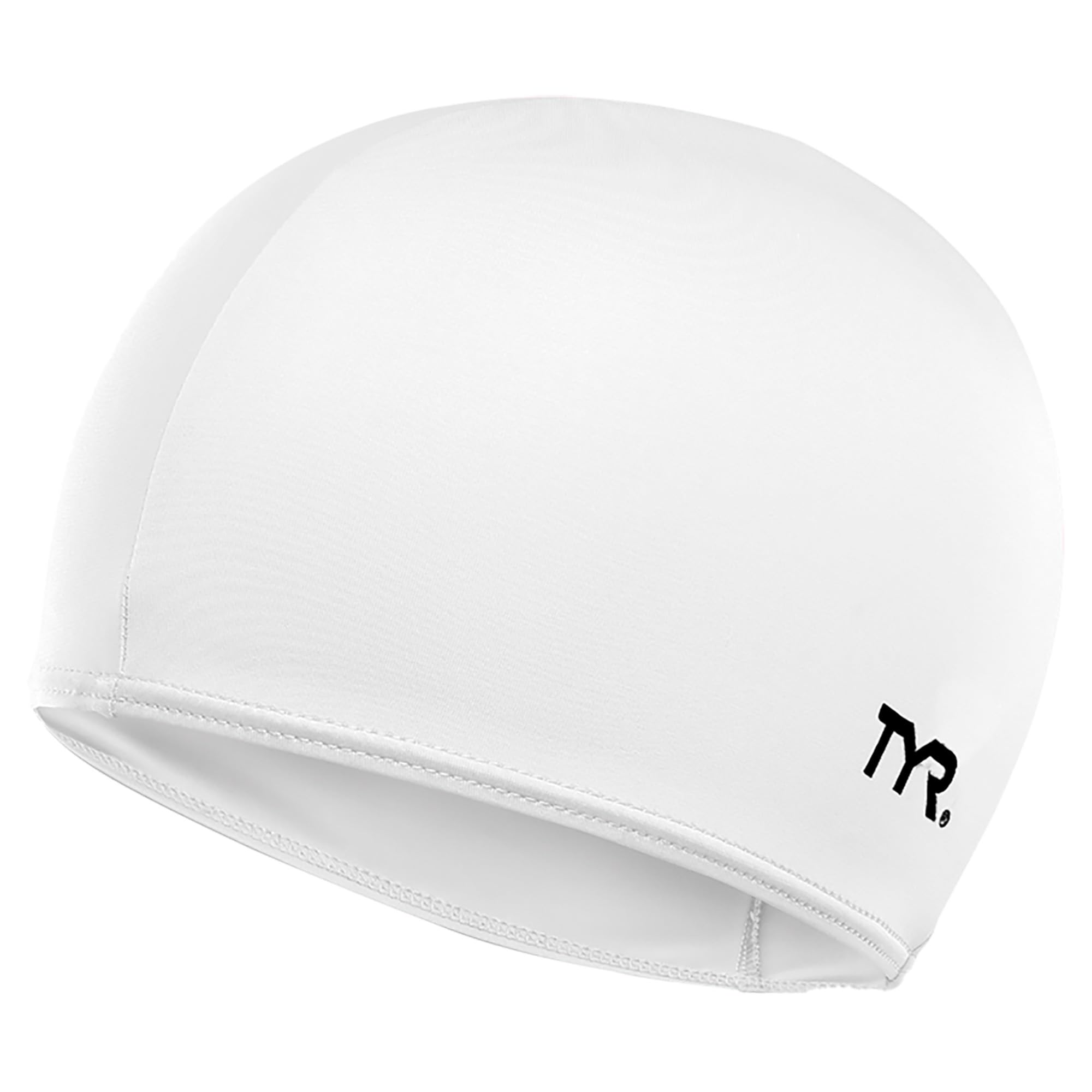 TYR Adult Lycra Fiber Swim Cap, White