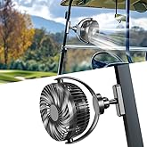 NiuWasmile 2 Pack Magnetic Golf Cart Fans Rechargeable,10000mAH Battery Operated Portable Fan with 3 Speeds,30H Working Time,LED Lantern,360° Rotatable Head, Fits EZGO/Club Car/Yamaha Golf Cart