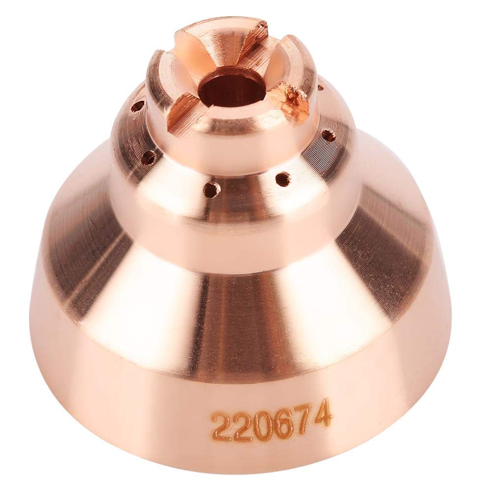 Elprico Plasma Shield Cap, 5pcs Plasma Cutter Made of Tellurium Copper for Thermal Dynamics MAX45 Cutting Torch Consumables 220674