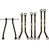 INJORA Brass High Clearance Front 4 Links Set 37g Heavy Brass Links for SCX24 C10 JLU Bronco Base Camp 4Runner Axial 1/24 RC