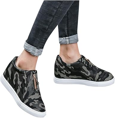camouflage wedge shoes