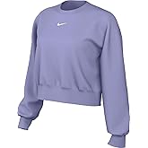 Nike Sportswear Phoenix Fleece Women's Over-Oversized Crew-Neck Sweatshirt (DQ5761-533, Lilac Ice/Sail) Size Small