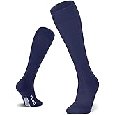 FITRELL 2/3 Pack Soccer Socks Baseball Softball For Youth Kids Boys Girls, Over-The-Calf Football Socks for Adult Men Women