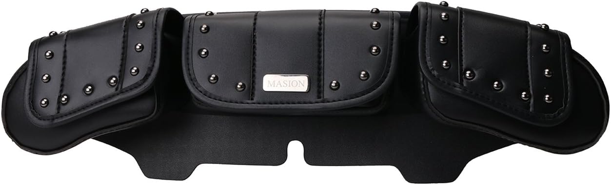 Motorcycle Windshield Bag 3 Pouch Pockets Fairing for Harley Electra Street Glide Touring Bike 1996-2013