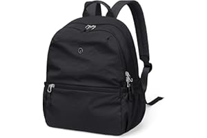 GOLF SUPAGS 13L Mini Backpack Lightweight Nylon Daypack for Women, Small City Pack, Versatile Ladies Backpack for Shopping & Travel, Black